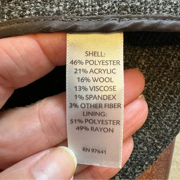 J. Jill Women's Wool Blend Two-Button Boyfriend Blazer Jacket - Picture 5 of 6